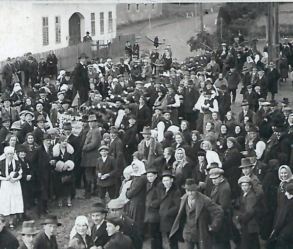 Jormannsdorf: Blochziehen 1928, 28. Feber 1928