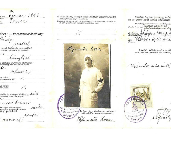 Legitimationskarte für Roza Hofmeister, Tarcsa 1893